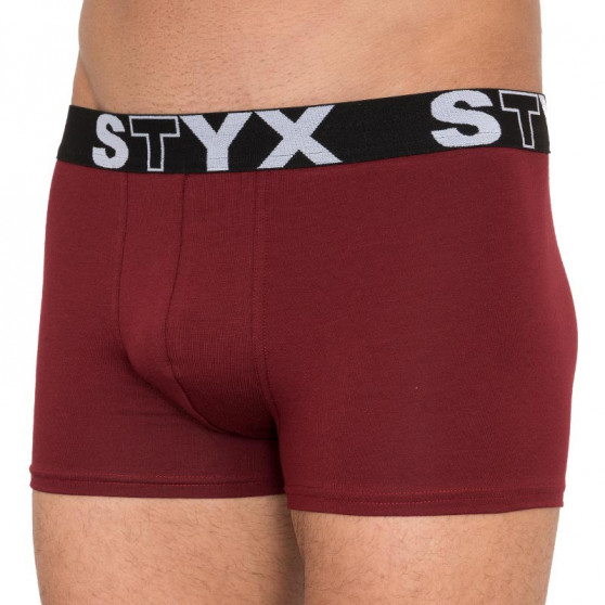 Boxer da uomo Styx sport gomma bordeaux (G1060)