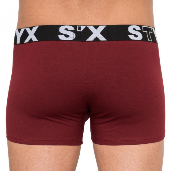 Boxer da uomo Styx sport gomma bordeaux (G1060)