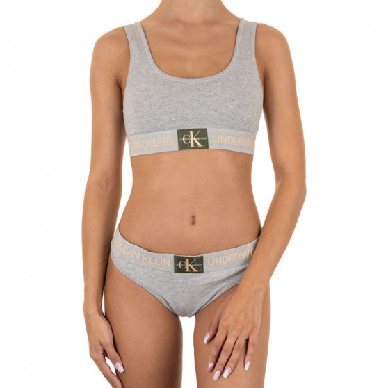 Perizoma donna Calvin Klein grigio (QF4920E-GCD)