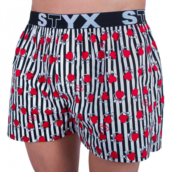 Boxer da uomo Styx arte sport cuori di gomma (B752)