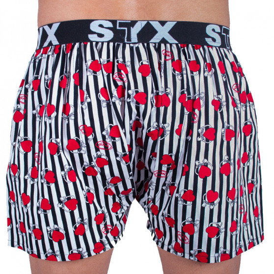 Boxer da uomo Styx arte sport cuori di gomma (B752)