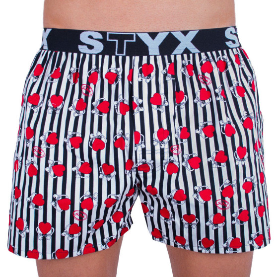 Boxer da uomo Styx arte sport cuori di gomma (B752)