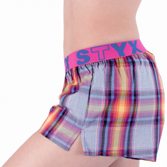 Boxer da donna Styx sportivi elasticizzati multicolore (T629)