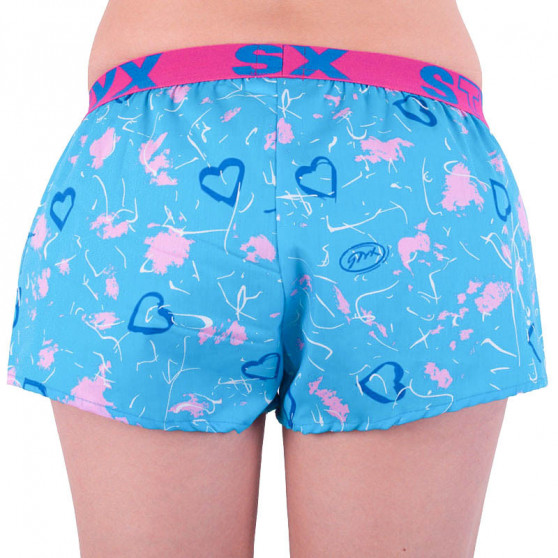 Boxer da donna Styx arte sport gomma cuori blu chiaro (T756)