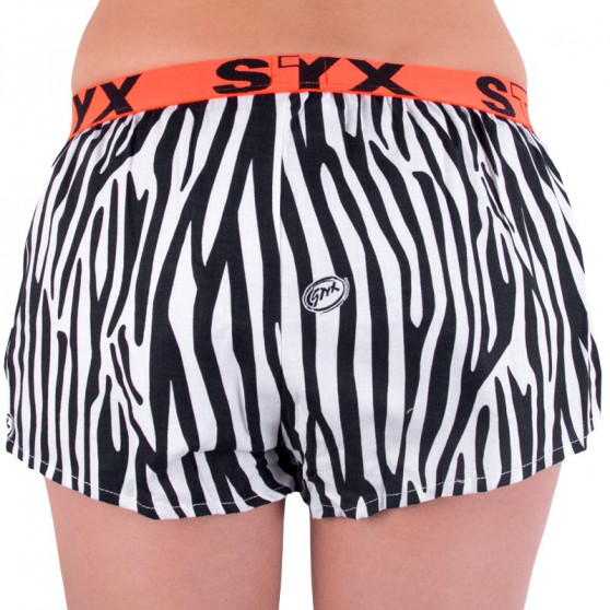 Boxer da donna Styx art sport gomma nero zebra (T650)