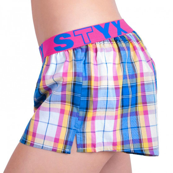 Boxer da donna Styx sportivi elasticizzati multicolore (T613)