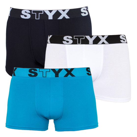 3PACK boxer uomo Styx sport elastico multicolore (G960691061)