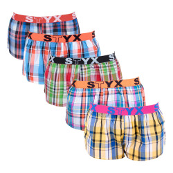 5PACK Boxer da donna Styx sport elastico multicolore (T61122263136)