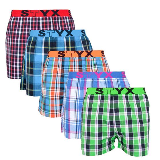 5PACK Boxer da uomo Styx sport elastico multicolore (B73134373840)