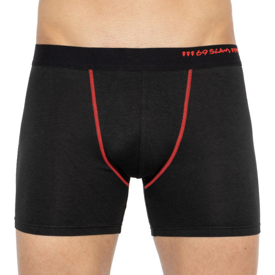 Boxer da uomo 69SLAM fit bambù tinta unita nero