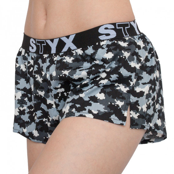 Boxer da donna Styx arte sport gomma camuffamento digitale (T856)