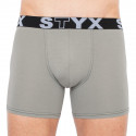 Boxer da uomo Styx lungo sportivo elastico grigio chiaro (U1062)