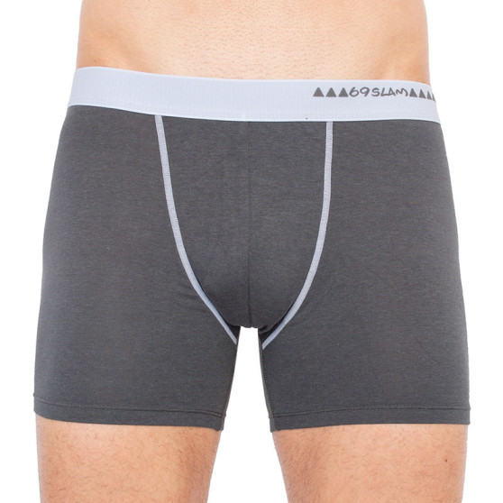 Boxer da uomo 69SLAM fit bamboo grigio scuro (MBWDG-BB)