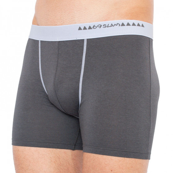 Boxer da uomo 69SLAM fit bamboo grigio scuro (MBWDG-BB)