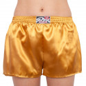 Boxer da donna Styx classici elastici in raso oro (L685)