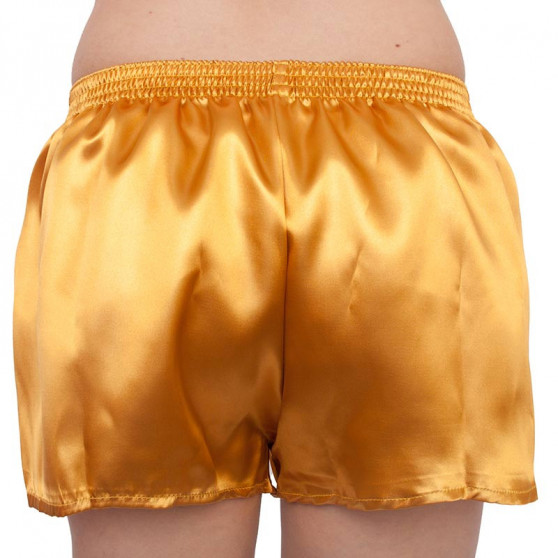 Boxer da donna Styx classici elastici in raso oro (L685)