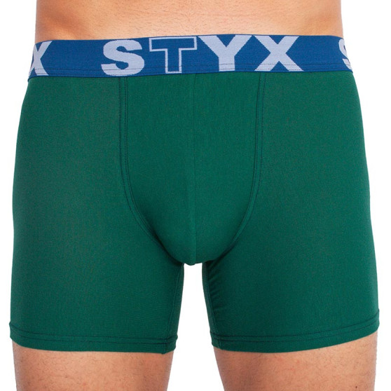 Boxer uomo Styx lungo sport elastico verde scuro (U1066)