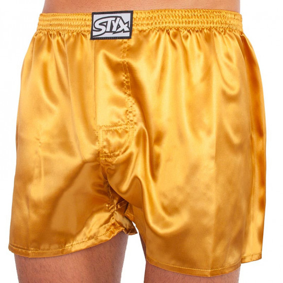 Boxer da uomo Styx classic rubber satin gold (C685)