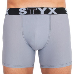 Boxer da uomo Styx lungo sportivo elastico grigio chiaro (U1067)