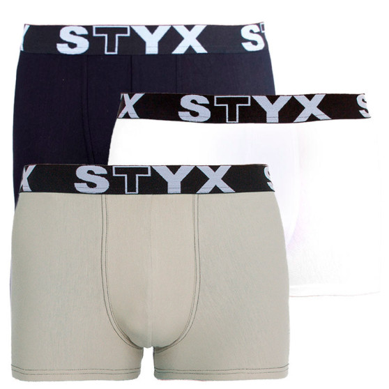 3PACK boxer uomo Styx sport elastico multicolore (G960106162)