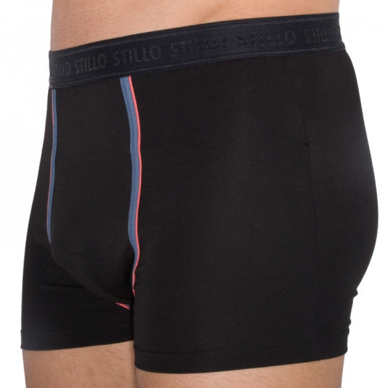 3PACK boxer da uomo Stillo nero con riga grigia (STP-0161616)