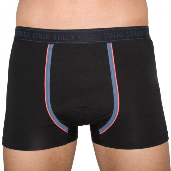 3PACK boxer da uomo Stillo nero con riga grigia (STP-0161616)