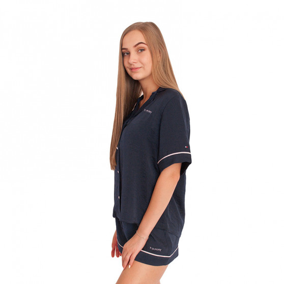 Camicia da notte donna Tommy Hilfiger blu (UW0UW02351 CHS)