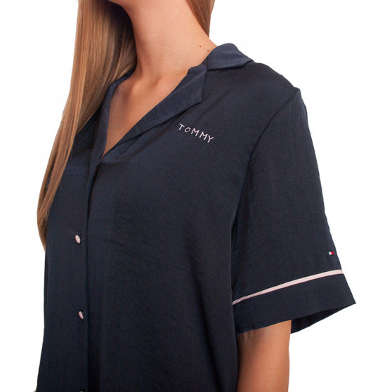 Camicia da notte donna Tommy Hilfiger blu (UW0UW02351 CHS)