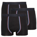 3PACK boxer da uomo Stillo nero con riga grigia (STP-0161616)