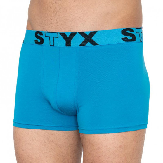 Boxer da uomo Styx sportivo elastico oversize blu chiaro (R969)