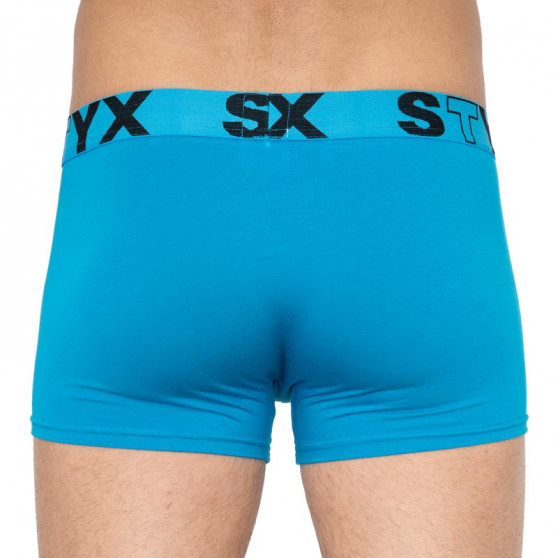 Boxer da uomo Styx sportivo elastico oversize blu chiaro (R969)