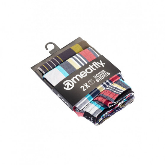 2PACK Boxer da uomo Meatfly multicolore (Jukebox 20 - E)