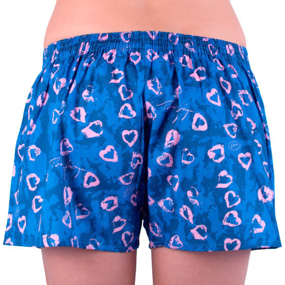 Boxer da donna Styx art classic rubber dark blue hearts (K757)