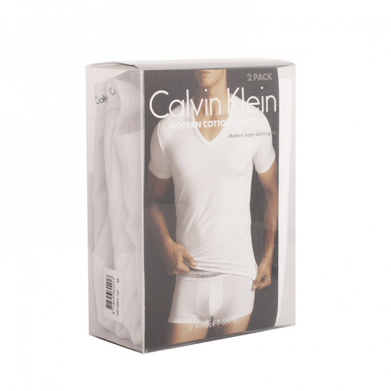 2PACK t-shirt da uomo Calvin Klein bianco (NB1089A-100)