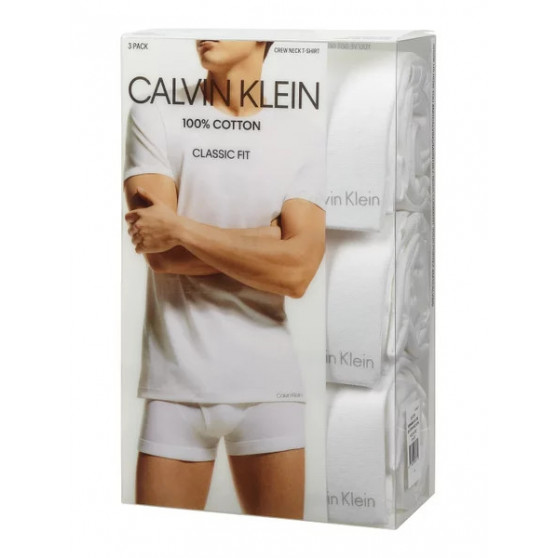 3PACK t-shirt da uomo Calvin Klein bianco (NB4011E-100)