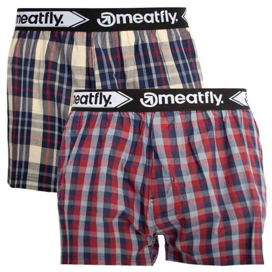 2PACK Boxer da uomo Meatfly multicolore (Bandit 20 - A)