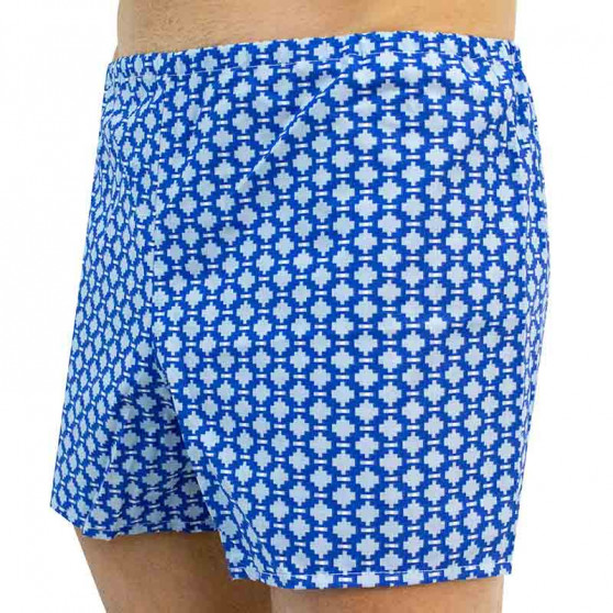 Boxer classici da uomo Foltýn blu con motivo oversize