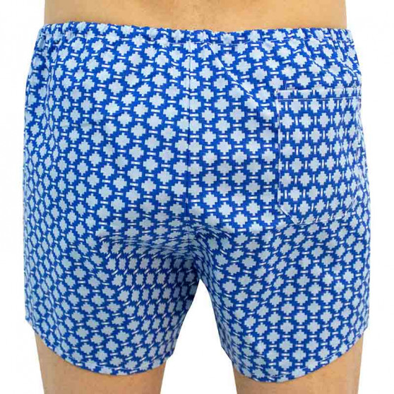 Boxer classici da uomo Foltýn blu con motivo oversize