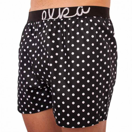 Boxer da uomo ELKA sport nero con pois bianchi (PG0034)