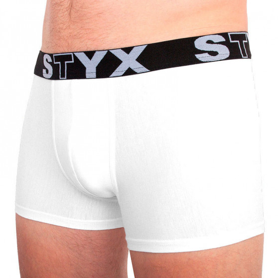 Boxer da uomo Styx sportivo elastico oversize bianco (R1061)