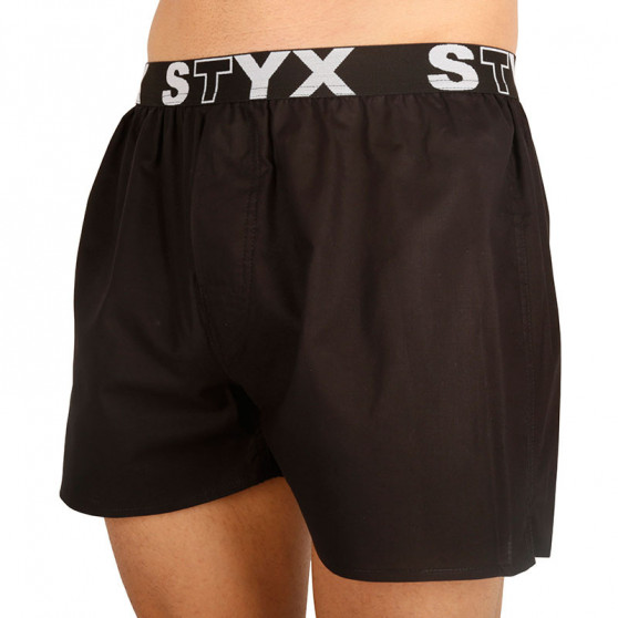 Boxer da uomo Styx sport elastico nero (B960)