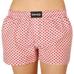 Boxer da donna Emes bianco con cuori (007)