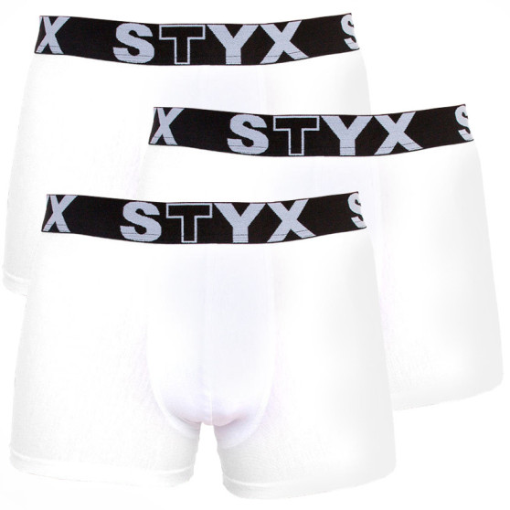 3PACK boxer uomo Styx sport elastico oversize bianco (R10616161)