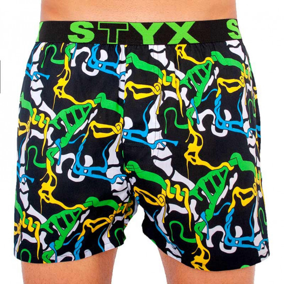 3PACK Boxer da uomo Styx sport elastico multicolore (B9565758)