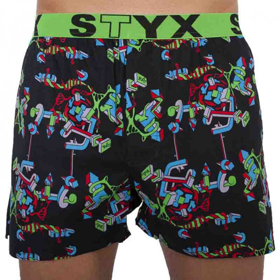 3PACK Boxer da uomo Styx sport elastico multicolore (B9565758)