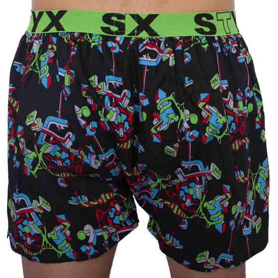 3PACK Boxer da uomo Styx sport elastico multicolore (B9565758)