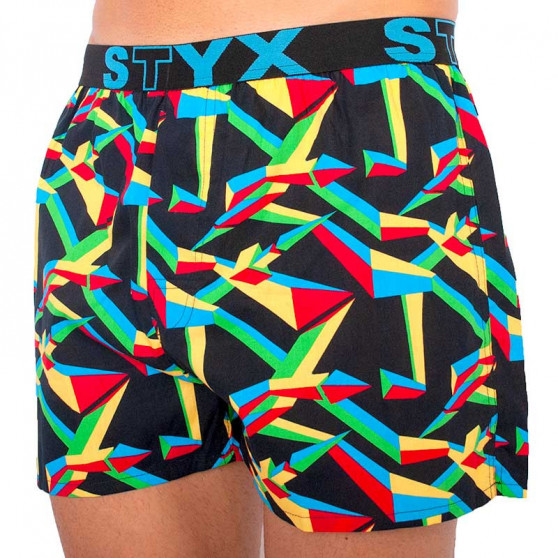 3PACK Boxer da uomo Styx sport elastico multicolore (B9565758)