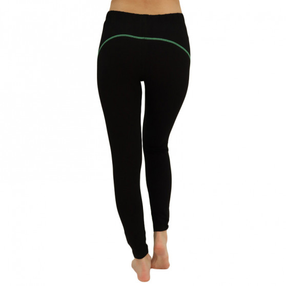 Leggings donna VoXX nero con riga verde (1149--)