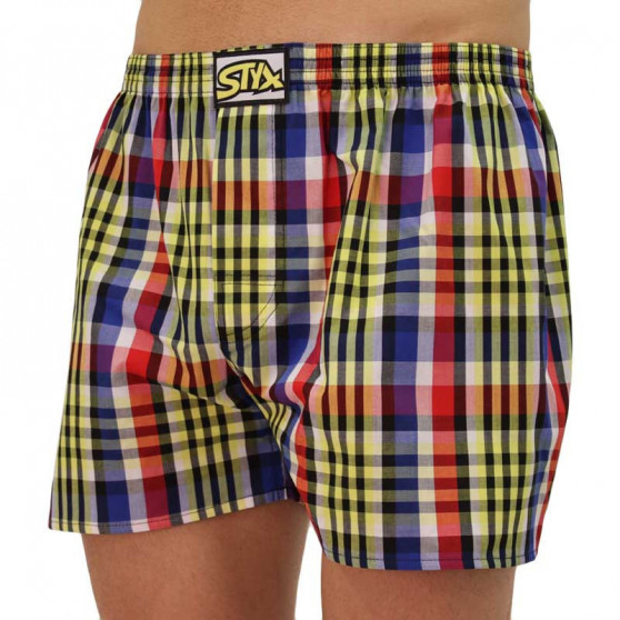 Boxer da uomo Styx classic rubber oversize multicolore (E833)