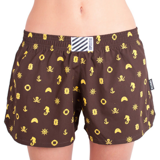 Boxer da donna Infantia marrone stampato DTKG9